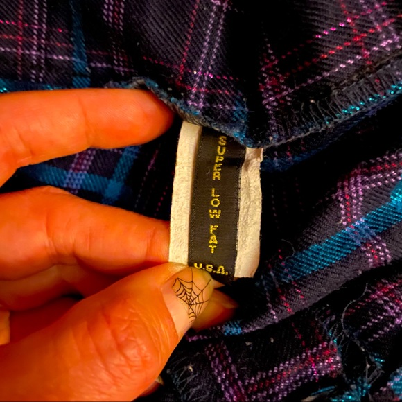 ★★ Vintage 99.9% Fat Free Purple Plaid Bondage Pants ★★ - Picture 8 of 12